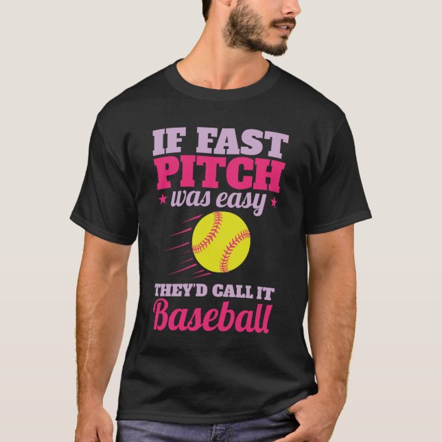 Camiseta Si Fast Pitch Easy Funny Player (Anverso)
