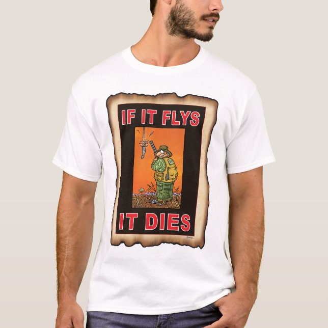 CAMISETA SI FLYS ÉL MUERE ORA (Anverso)