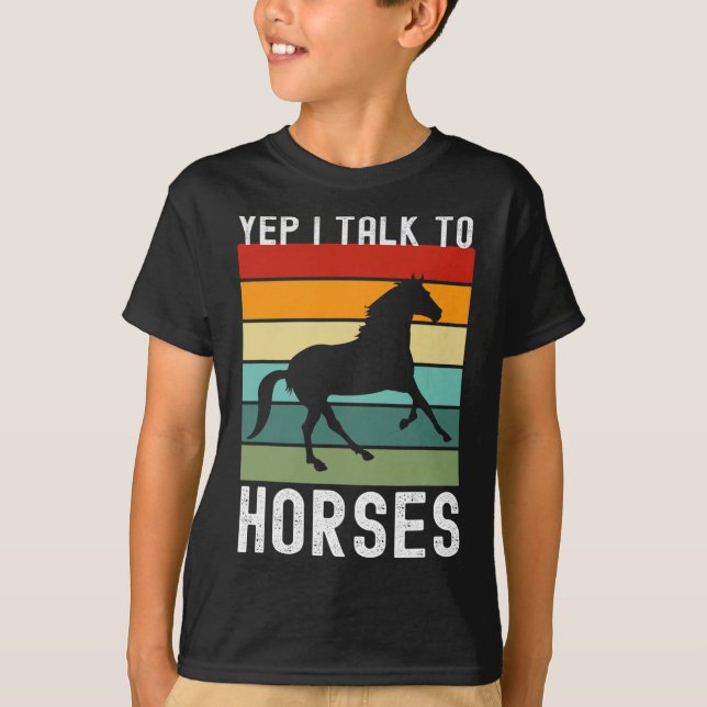 Camiseta Sí, Hablo Con Animales De Agricultores De Caballos (Anverso)