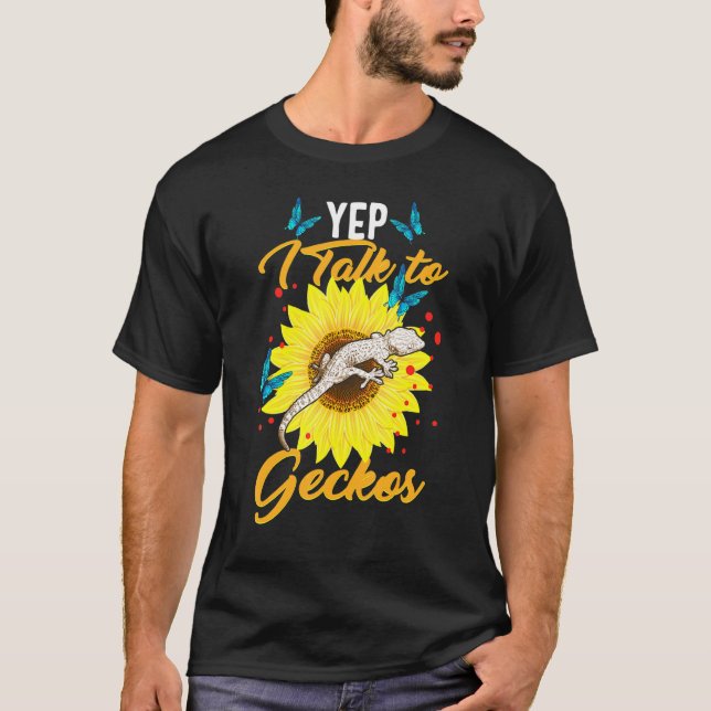 Camiseta Sí, Hablo Con Geckos Reptile Love Lizard Reptile G (Anverso)