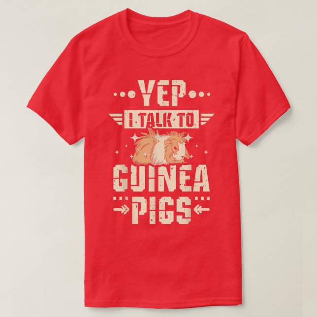 Camiseta Sí, hablo con los cerdos de Guinea (Diseño del anverso)