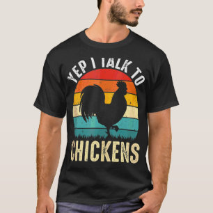 Camiseta Sí, Hablo Con Los Pollos Damen Herren Hühner Bäuer