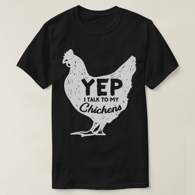 Camiseta Sí, hablo con mi agricultor de regalos de pollo Ho (Diseño del anverso)