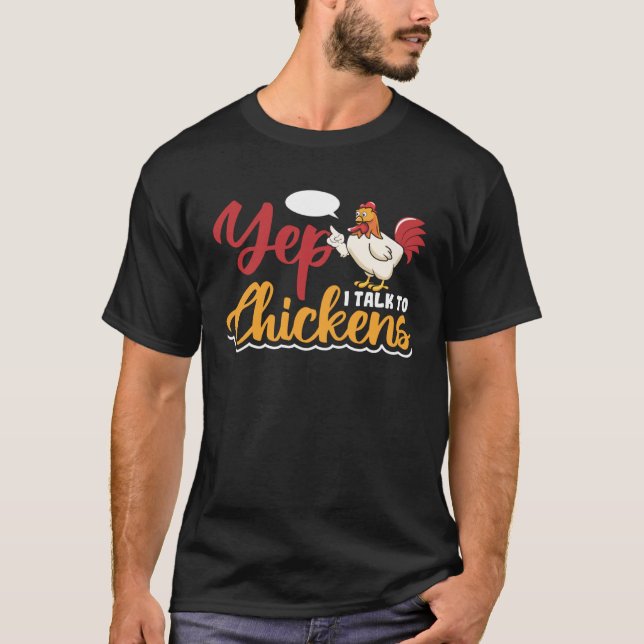 Camiseta Sí, hablo con Pollos (Anverso)