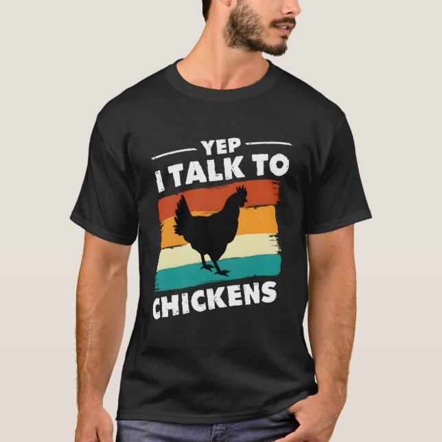 Camiseta Sí, Hablo Con Pollos. (Anverso)