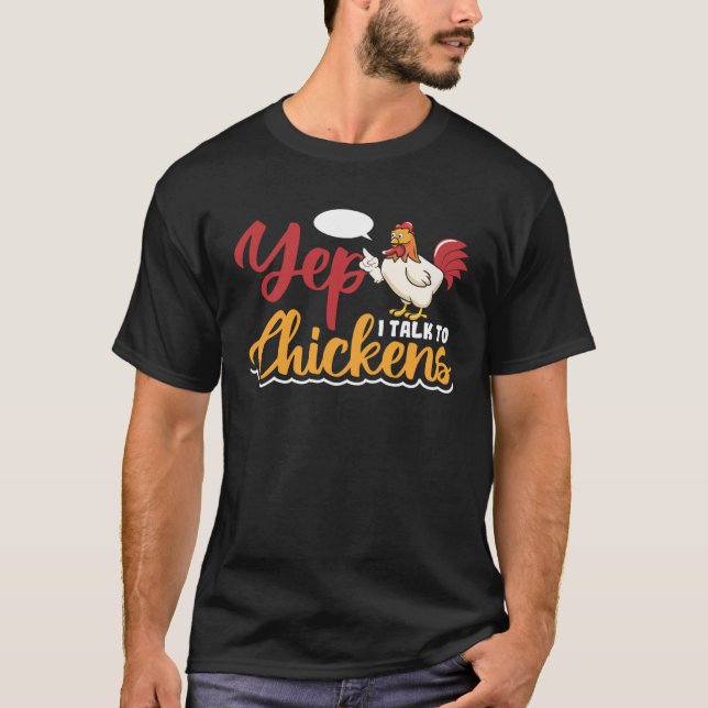 Camiseta Sí, hablo con Pollos (Anverso)