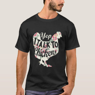 Camiseta Sí, Hablo Con Pollos Cría De Pollos