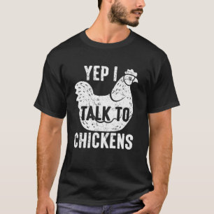 Camiseta Sí, hablo con pollos Funny Farm Amante de los poll