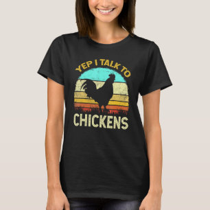 Camiseta Sí, hablo con pollos gallinas pollitos avicultura