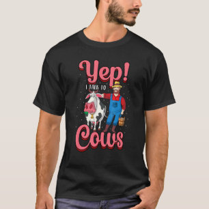 Camiseta Sí, hablo con vacas Granjero Ganaderos Granja