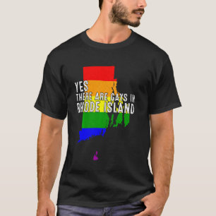 Camiseta Sí, Hay Gays En Rhode Island Lgbt, Orgullo Local