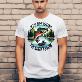 Camiseta Si he desaparecido es que he ido a pescar