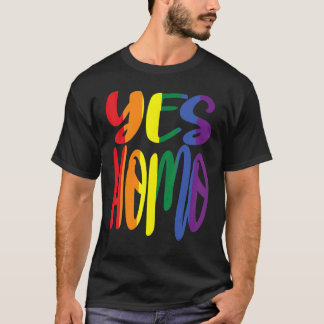 Camiseta sí homo, colores arcoiris en el dicho