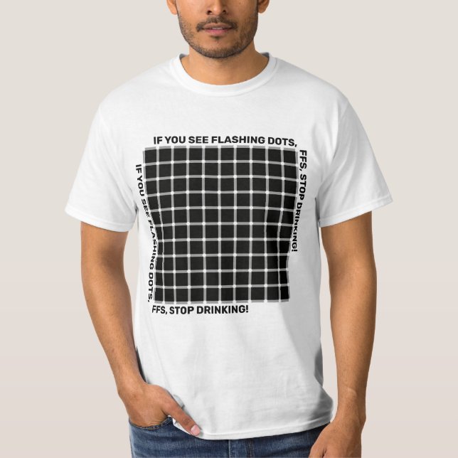 Camiseta Si ilusión de centelleo de la rejilla de los (Anverso)