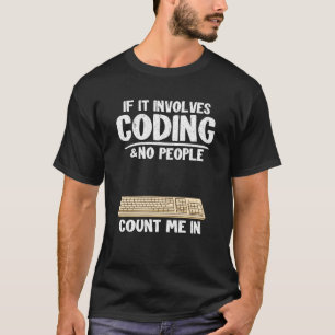 Camiseta Si Implica Codificación Y Ninguna Gente Me Cuenta 