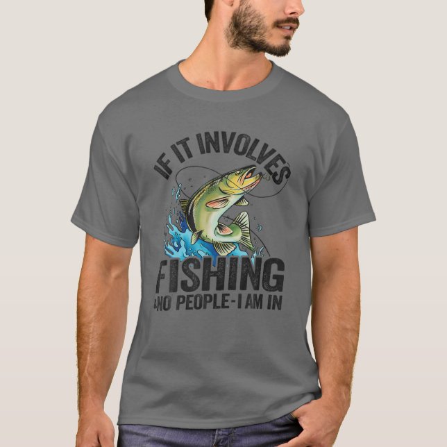 Camiseta Si Implica La Pesca (Anverso)
