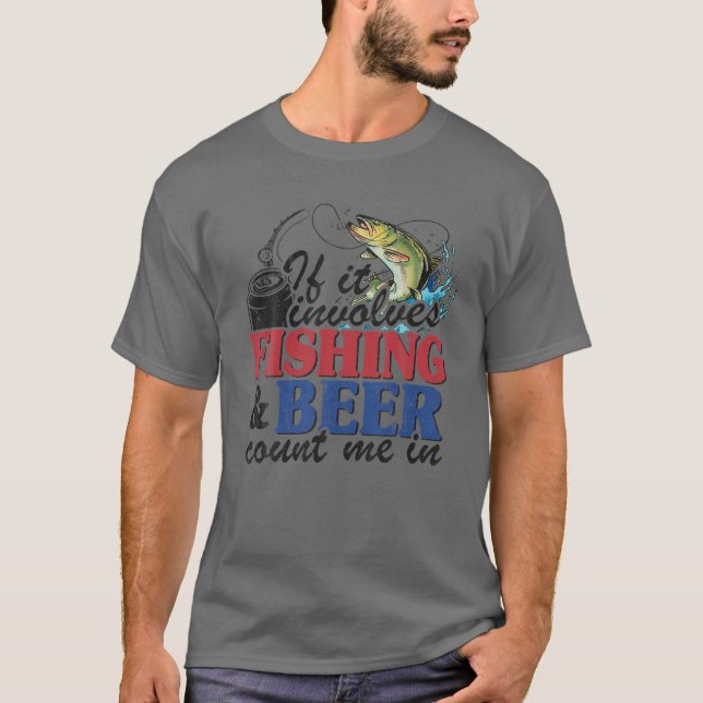 Camiseta Si Implica La Pesca (Anverso)
