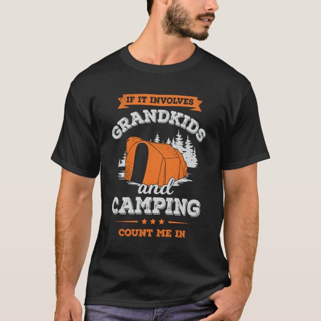 Camiseta Si Implica Nietos Y Camping, Cuéntame (Anverso)