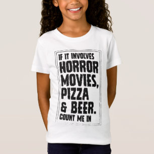 Camiseta Si Implica Películas De Horror Pizza Y Recuento De