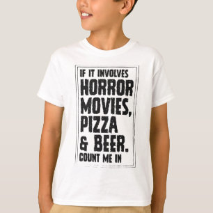Camiseta Si Implica Películas De Horror Pizza Y Recuento De