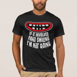 Camiseta Si implica sonreír fingidamente, no voy Introverti