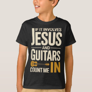 Camiseta Si Involucra a Jesús y Guitarras Cuéntame Guita