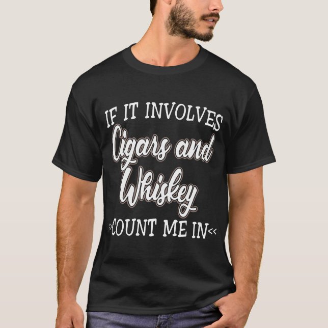 Camiseta si involucra cigarros y whisky contarme in_wine (Anverso)