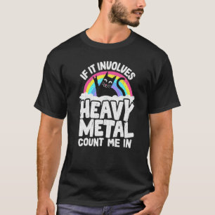 Camiseta Si Involucra Heavy Metal Cuéntame Gato De Metal R