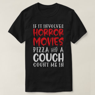 Camiseta Si Involucra Películas De Terror Pizza Y Un Sofá
