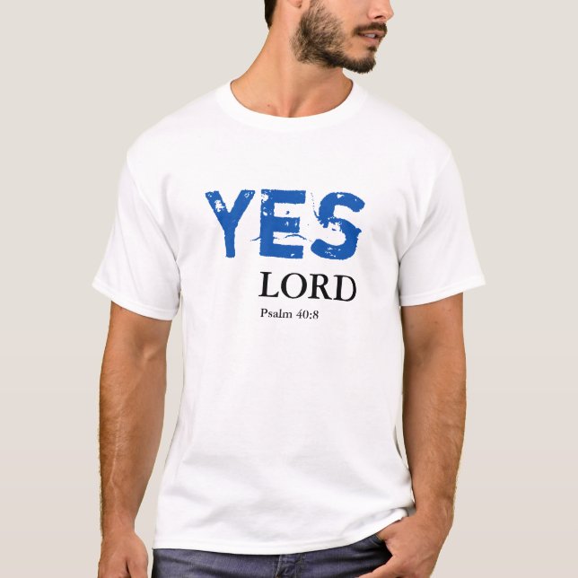 Camiseta SÍ JEHOVAH Salmo de Escritura Cristiana (Anverso)