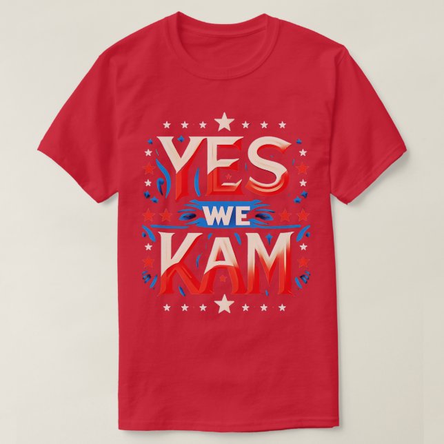 Camiseta Sí, Kam Kamala Hariss Fiesta democrático (Diseño del anverso)