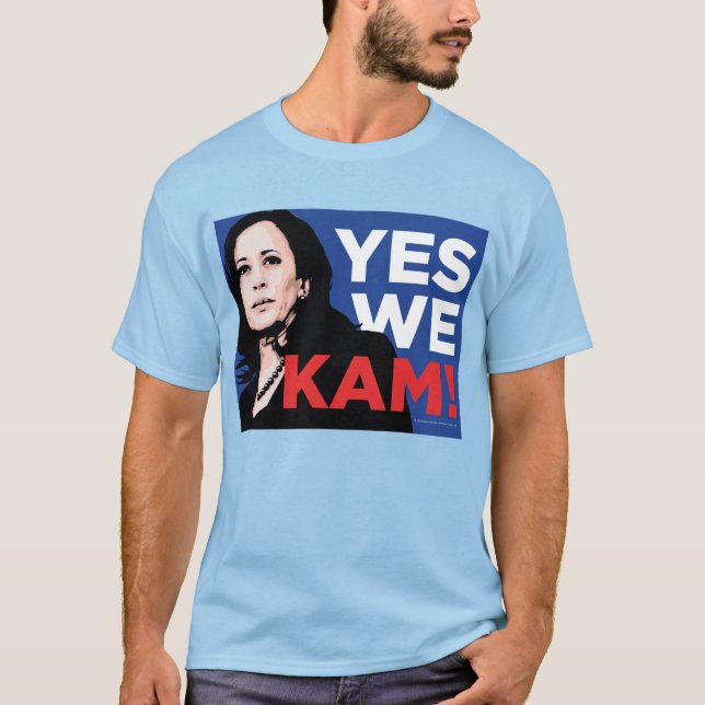 Camiseta ¡Sí, KAM! Kamala Harris por el presidente (Anverso)