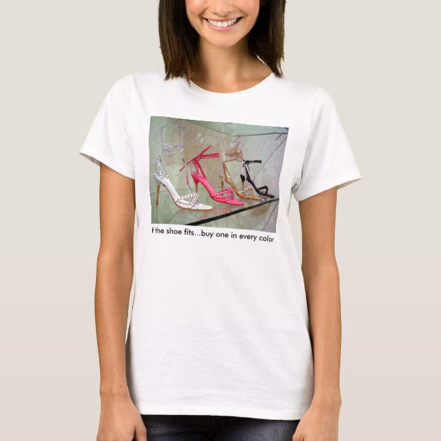 Camiseta Si la compra una de los ajustes del zapato… en (Anverso)
