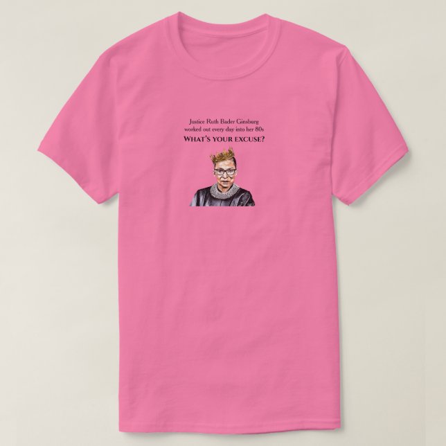 Camiseta Si la justicia Ruth Bader Ginsburg funcionó, rosa (Diseño del anverso)