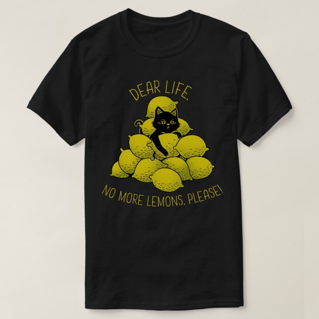 Camiseta Si la vida te da un gato negro lémico de Tobe Fons (Diseño del anverso)