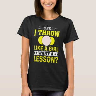 Camiseta Sí, lanzo lika una chica lanzadora de peso pista y