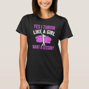 Camiseta Sí, lanzo lika una niña Lanzamiento de bala pista