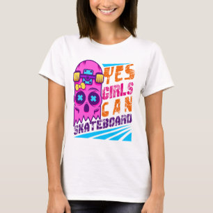 Camiseta Sí, las chicas pueden patinar en monopatín Patinet