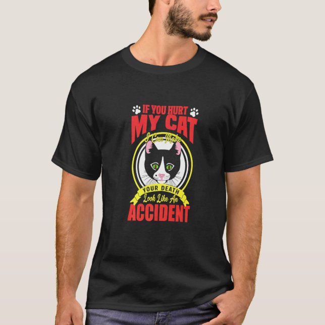 Camiseta Si lastimas a mi gato (Anverso)