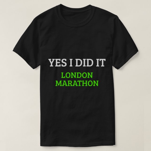 Camiseta Sí lo hice - Maratón de Londres (Diseño del anverso)