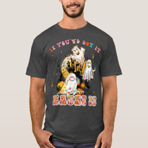 Camiseta Si lo tienes embrujado Fantasma Floral Hippe Hallo