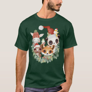 Camiseta si los amigos de los animales lindos celebran la N
