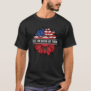 Camiseta Sí, los dos soy Bandera de los Estados Unidos de M