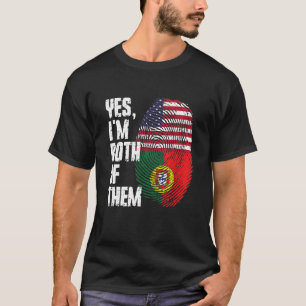 Camiseta Sí, los dos soy el Dedo de Bandera Norteamericana 