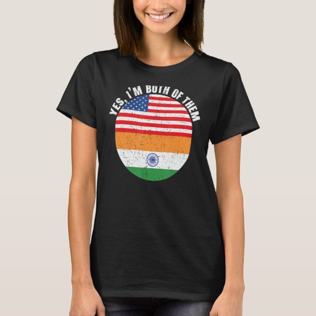 Camiseta Sí, los dos soy indios del Día de la República de  (Anverso)