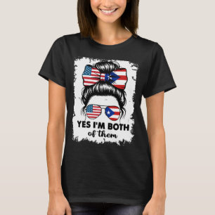 Camiseta Sí, los dos soy puertorriqueños y americanos