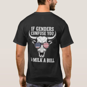 Camiseta Si los géneros confunden tu ingenio con la burla n