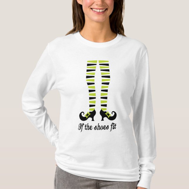 Camiseta Si los zapatos cupieron Halloween divertido T-shrt (Anverso)