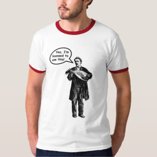 Camiseta Sí, me autorizan para utilizar esto (la mandolina)