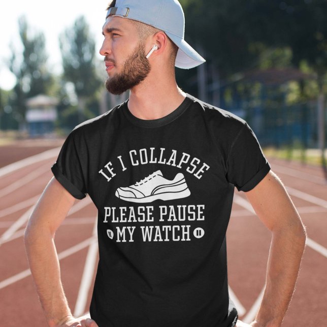 Camiseta Si Me Colapso, Por Favor, Pare Mi Reloj (running shirt)
